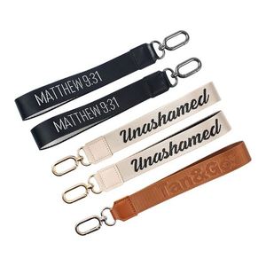 Custom Logo <b>Lanyard</b> Woven Embroidered Short Keychain Motorcycle Wrist <b>Lanyards</b> With High Quality Spring Hook - Product Image 5