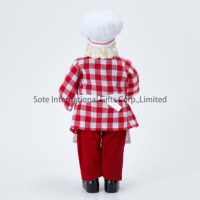 SOTE Figurine de Noël animée de 18 pouces, Père Noël chef, de bonne qualité, en gros, pour décoration intérieure de cuisine