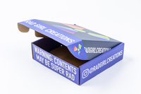 Boîte cosmétique ondulé avec logo personnalisé, logo et couleur pour expédition express