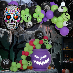 Kit <span class=keywords><strong>de</strong></span> Globos para Fiesta <span class=keywords><strong>de</strong></span> Halloween, Arco <span class=keywords><strong>de</strong></span> Globos con Diseño <span class=keywords><strong>de</strong></span> Araña, Murciélago, Calabaza y <span class=keywords><strong>Esqueleto</strong></span>, Decoración para Fiesta <span class=keywords><strong>de</strong></span> Halloween, Globos <span class=keywords><strong>de</strong></span> Látex - Product Image 2