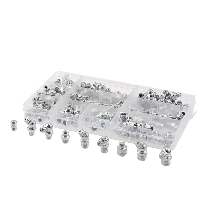 115 шт. стальные фитинги для сосков Zerk, прямые, 90 градусов, 45 градусов, угловые (M6,M8,M10)