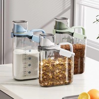 Baril de stockage rectangulaire en plastique pour aliments pour chats et chiens, étanche à l'humidité, pour les friandises pour animaux de compagnie lyophilisées