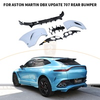Kit carrosserie de pare-chocs arrière en carbone sec 3K, compatible Aston Martin DBX 707, style diffuseur arrière, embouts d'échappement, grilles
