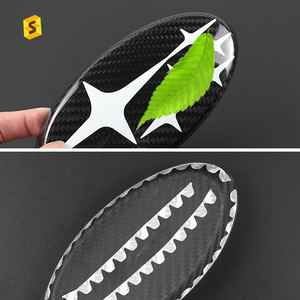 ES Black Dry Carbon accessori per auto adesivo con Logo anteriore per auto per <span class=keywords><strong>Subaru</strong></span> BRZ WRX copertura dell'emblema anteriore dell'auto in fibra di carbonio - Product Image 5