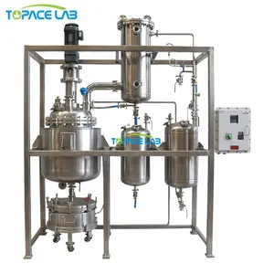 Topacelab 50l- 500l 더블 재킷 탈 카르 복실 화/결정화 반응기 뜨거운 판매 필터 플레이트가있는 허브 탈 탄수화물 기계