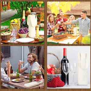 Sacs à vin en toile personnalisables par sublimation, réutilisables et lavables, avec poignée, pour bouteilles et cadeaux - Product Image 3