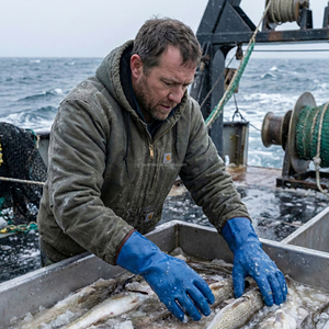 قفازات NMSHIELD مطلية بالكامل بمادة PVC، قفازات حرارية مقاومة للماء للبناء، قفازات أمان للصيد في الشتاء - Product Image 1