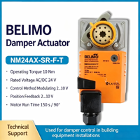 Actuador de compuerta modulante Belimo 10Nm de torsión, señal de control AC/DC 24V, retroalimentación 2-10V, flexible, para HVAC en hospitales y automatización de edificios