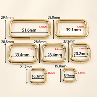 Boucles rectangulaires en alliage F4-5 13-50mm, clips de connexion pour sangle de ceinture, accessoires de quincaillerie pour sacs à main, anneaux carrés pour sacs à dos