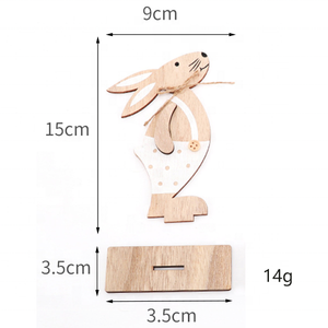Easter Creative Home Decoration Ornaments Easter <b>Rabbit</b> <b>Wooden</b> Ornaments Desktop Decorations - Product Image 4