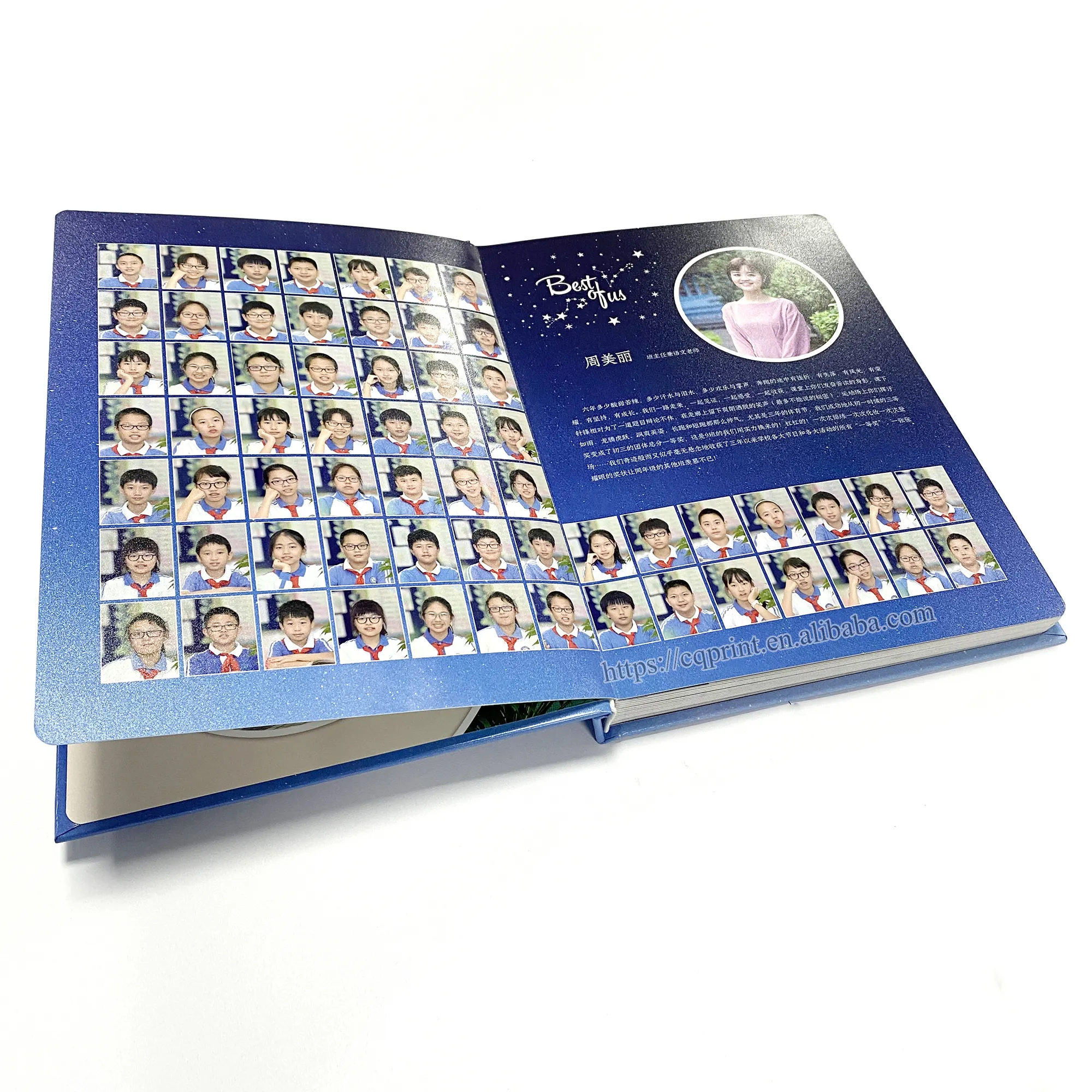 Custom Hardcover School Children Cardboard photo book Yearbook Book Printing Service