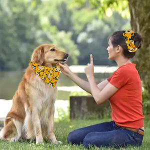 Foulard en polyester imprimé personnalisé pour <span class=keywords><strong>chien</strong></span>, bandana d'anniversaire avec <span class=keywords><strong>chouchou</strong></span>, haute qualité - Product Image 6