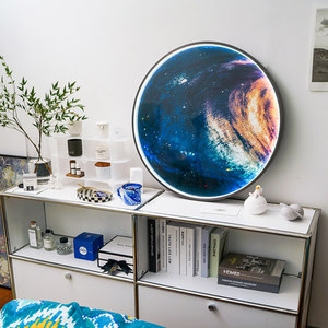 Soggiorno decorativo nordico astratto Led pittura porcellana cristallo pianeta Led Wall Art - Product Image 4