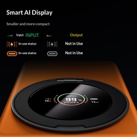 Batterie externe magnétique sans fil 10000 mAh avec support rotatif en alliage d'aluminium, écran intelligent IA, charge rapide 22,5 W, chargeur portable