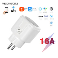 Prise Intelligente Wi-Fi SIXWGH UE avec Fonction de Minuterie, Surveillance de Consommation, Compatible Tuya Smart Life et Commande Vocale Alexa
