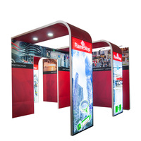 Exhibidor Modular de exhibición de exhibiciones, soporte de exposición móvil de aluminio, duradero, reutilizable, fácil de exhibir