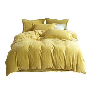 Housse de couette en velours duveteux, drap de <span class=keywords><strong>lit</strong></span> polaire en flanelle Micro, ensemble de literie pour l'hiver - Product Image 1