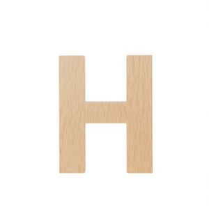 Lettera H in Legno Bianca 12 Pollici Decorazione da Parete Arredamento Casa - Product Image 2