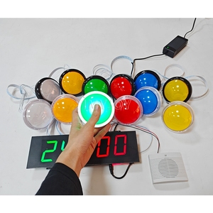 Jeu de réaction électronique interactif pour stand de carnaval avec bouton lumineux <span class=keywords><strong>LED</strong></span> à pousser et éclairage central - Product Image 5