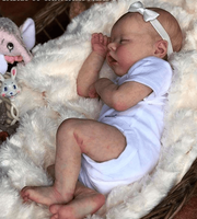 Poupée bébé nouveau-né fille pleine silicone endormi briques en plastique Juguetes Para Ninas Mini marques maisons valise à bascule Reborn poupée