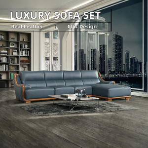 Nuovo arrivo italiano europeo Design postmoderno di lusso in vera pelle Chesterfield divano componibile rettangolo per vivere - Product Image 3