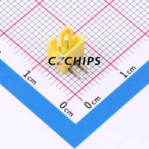 A200F1W1-2H2P12 Wire-to-Board Pin Header Bent Lead Through Hole,P=2mm Connector 1x2P 2mm Right Angle Insert PH - Product Image 1