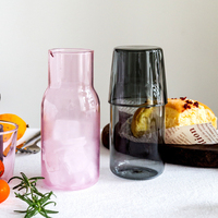 Bouilloire et tasse à café en verre écologiques personnalisées avec anse pour le camping - Petite carafe à jus