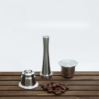 Capsule de café réutilisable en acier inoxydable, rechargeable, compatible Nespresso, écologique, vente en gros