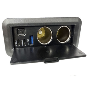 12V-24V doble PD3.0 36W con QC 18W cargador de enchufe <span class=keywords><strong>USB</strong></span> + adaptador de enchufe de encendedor de cigarrillos de 12V para coche RV BUS camión ATV - Product Image 1
