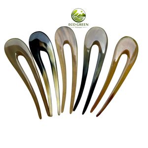 Épingle à cheveux moderne en corne de buffle du Vietnam, écologique, naturelle, polie, souvenir, taille personnalisable, OEM disponible - Product Image 1