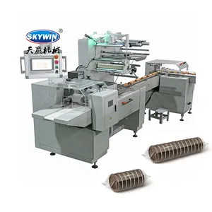 Servo Biscuit Packaging Machine Automatic Biscuit On Edge Packaging Machine