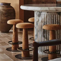 Tabouret de comptoir de bar design de luxe du milieu du siècle Chaise de bar à hauts pieds de style industriel minimaliste scandinave