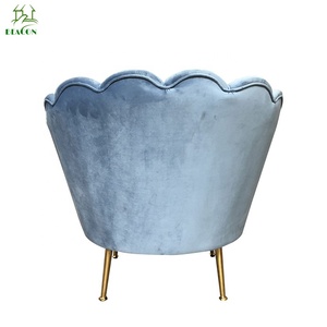 Venta caliente de terciopelo tapizado floral sillón de Base de acero inoxidable Silla de acento <span class=keywords><strong>para</strong></span> sala - Product Image 3