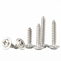 Vis autotaraudeuses à tête cruciforme PWA en acier inoxydable 304 avec rondelle encastrée Phillips, métriques M1.4/M1.7/M2/M2.3/M2.6/M3/M4/M5