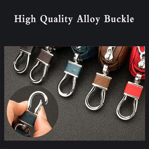 Housse de Clé de Voiture Personnalisée avec Logo 3D, Étui en Cuir à Fermeture Éclair, <span class=keywords><strong>Porte</strong></span>-clés, Pochette ou Portefeuille pour Tous Accessoires de Voiture - Product Image 4