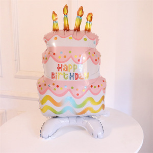 <span class=keywords><strong>Globo</strong></span> Metálico de Pastel para Regalo de Cumpleaños para Niños, <span class=keywords><strong>Globo</strong></span> de Aluminio para Decoración de Fiestas de Niños o Niñas, Suministros para Graduación <span class=keywords><strong>y</strong></span> Baby Shower - Product Image 2