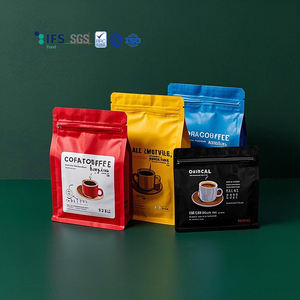 Bolsa de café de fondo plano con cierre de cremallera personalizada, bolsa de papel de aluminio para alimentos, embalaje de granos de café de 250G, 500G, 1Kg - Product Image 5