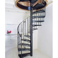 Escalier en colimaçon sur mesure pour intérieur avec structure, escalier hélicoïdal pour villa, maison duplex
