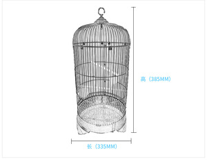 Jaula Redonda para Pájaros de Alta Calidad, Jaula para Estorninos, Loros y Aves - Product Image 2