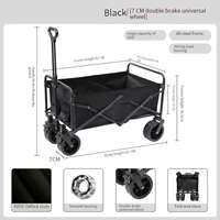Carrito de Camping Plegable Multifuncional para Jardín y Exteriores, de Alta Capacidad, Portátil, para Playa y Compras
