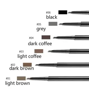 Su geçirmez göz kaş Eyeliner kaş kalem kalem ile fırça makyaj su geçirmez özel etiket kaş kalemi