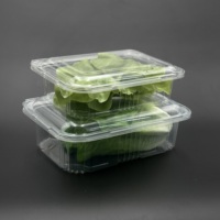 Boîte alimentaire transparente en PET série SG, jetable, pour légumes frais, fruits, laitue, produits agricoles, pâtisseries, gâteaux, à emporter
