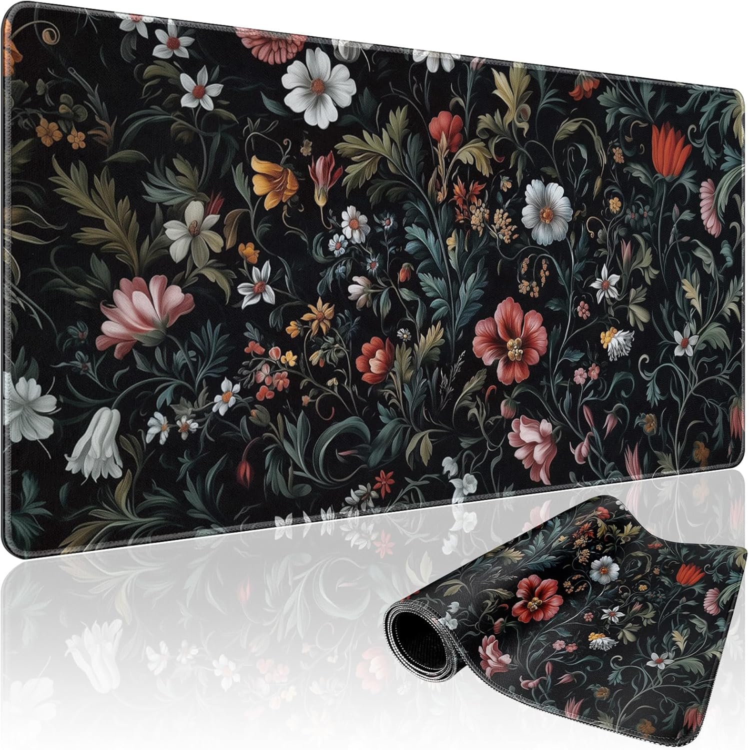 Motif floral sombre