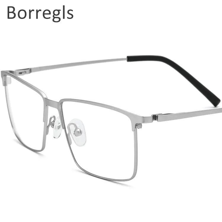 Borregls Legierung Gläser Rahmen Männer Platz Myopie Brillen 2020 Neue Volle Optische Koreanische Brillen 10082