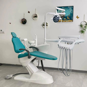 Fauteuil dentaire électrique avec tabouret de dentiste, couleur personnalisable, unité complète de traitement dentaire, certifié CE, instrument de classe II - Product Image 1