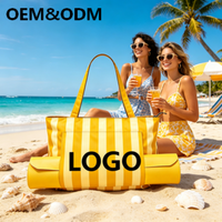 Tas Tote Yoga Gym Logo Kustom OEM ODM |   Tas Selempang Anti Air Bahan Polyester dengan Ritsleting, Tempat Matras Yoga, Pola Kustom, Grosir
