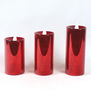 Custom semplicemente bella neve aspetto vetro Led candelabro con Base cilindro di sicurezza decorazioni natalizie elettriche - Product Image 1