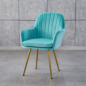 Factory Direct Green <strong>Velvet</strong> Armchair Restaurant Dining <strong>Chairs</strong> With Golden Legs Home Sofa - Product Image 3