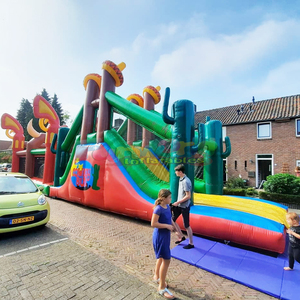 Aufblasbarer saloon-hindernisparcours commercial <b>inflatable</b> bounce <b>house</b> obstacle course for adults combo jumping castle - Product Image 5