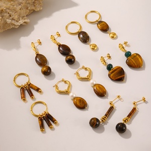 Pendientes de Acero Inoxidable Hipoalergénicos con Baño de Oro de 18K, Joyería de Moda Vintage para Mujer, para Regalo - Product Image 3